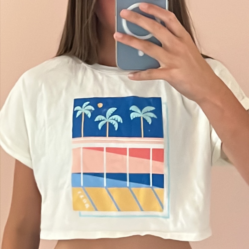 Girls Roxy Cropped T-shirt